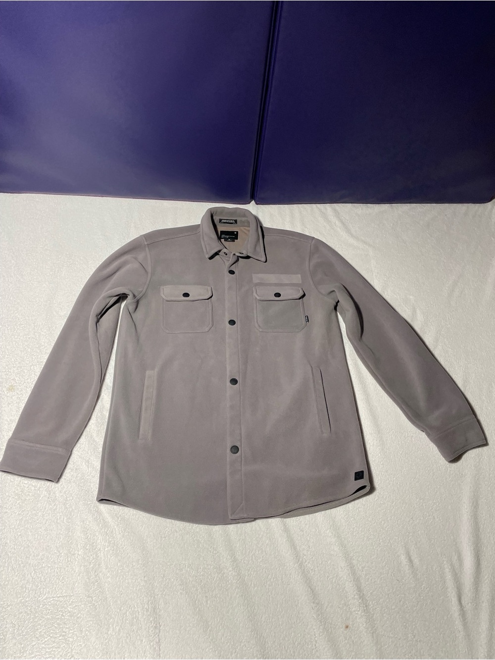 Tavik Men's Light Gray Button-Up Shirt Jacket